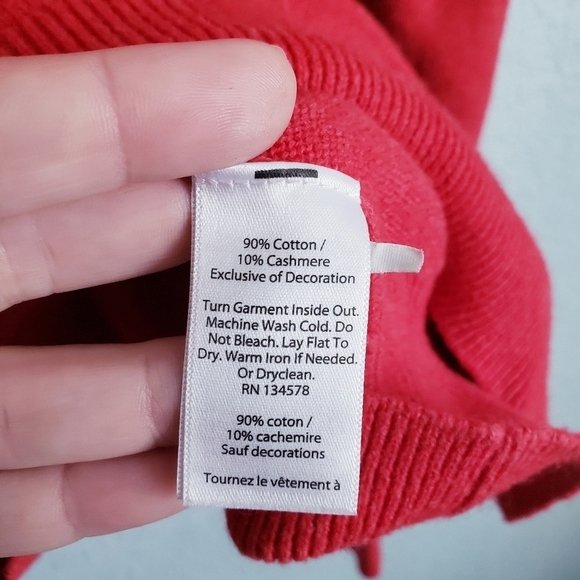 Vineyard Vines Red Cashmere Blend V-neck Sweater - Picture 5 of 6